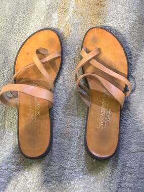 Sandalostoleio Santorini Handmade Grecian Leather Strappy Thong Sandals